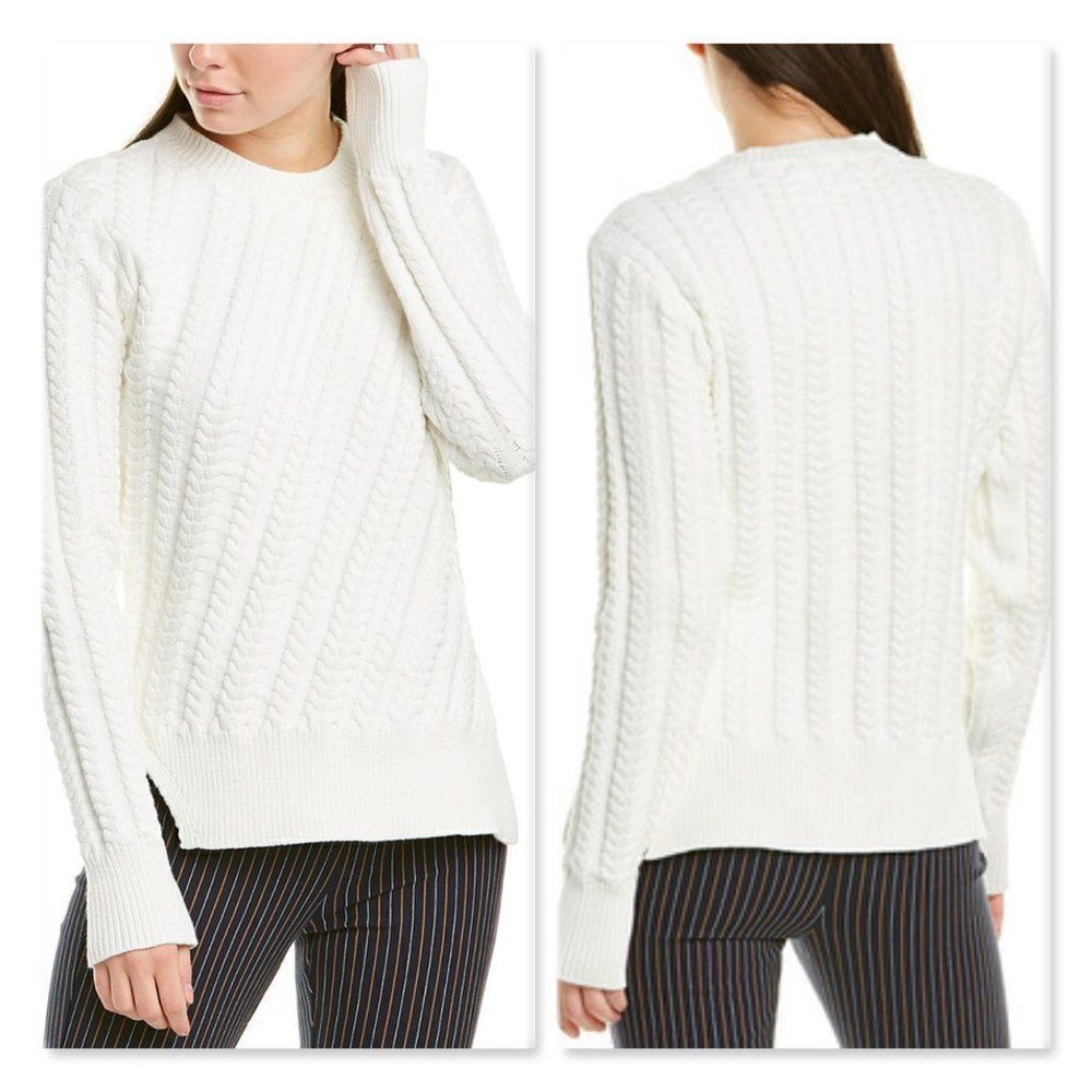 Derek Lam 10 Crosby Diagonal Cable Sweater